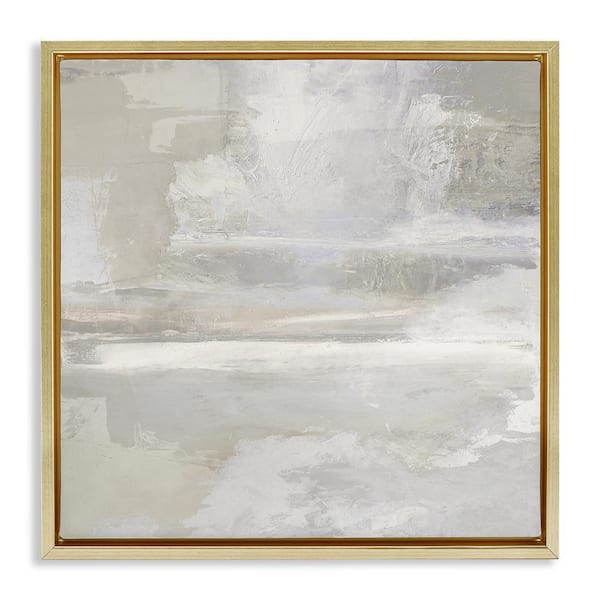 Stupell Industries Contemporary Neutrals Abstract by Rachel Springer Gold Floater Frame Abstract Graphic Art Print 25 in. x 25 in.