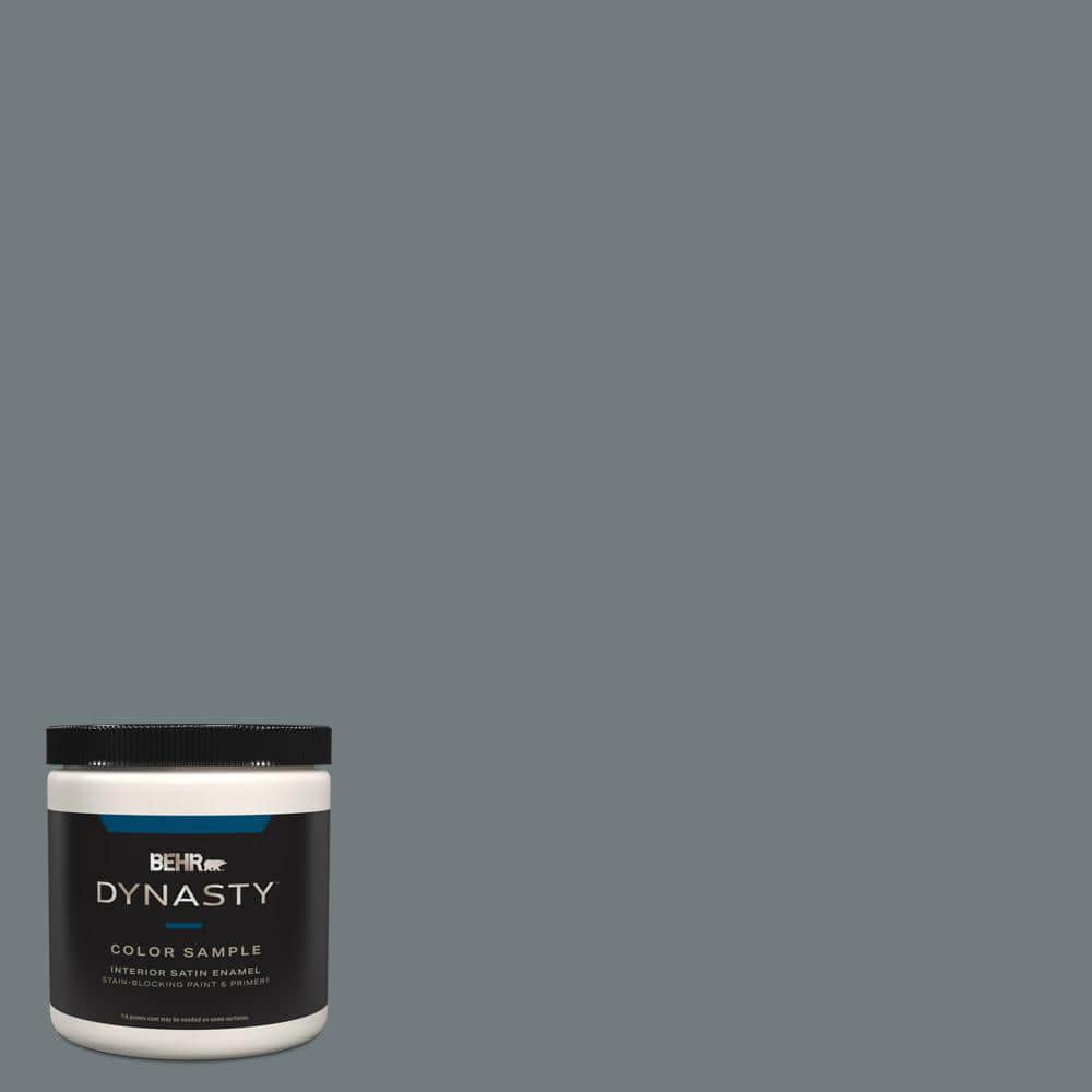 BEHR DYNASTY 8 oz. #PPU25-19 Ocean Swell Satin Enamel Stain-Blocking ...