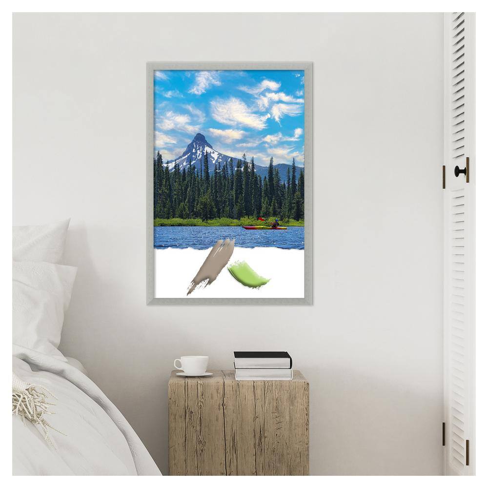Silver Leaf Distressed Wood Wall Picture Frame