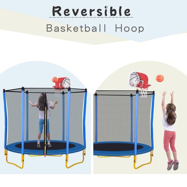 Siavonce 5.5 ft. Trampoline for Kids 65 in. Outdoor & Indoor