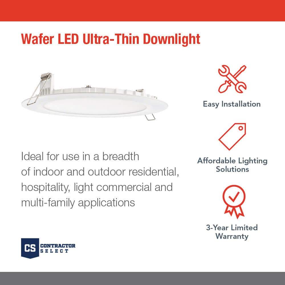 5'' White Aluminum Switchable LED Downlight for Indoor/Outdoor