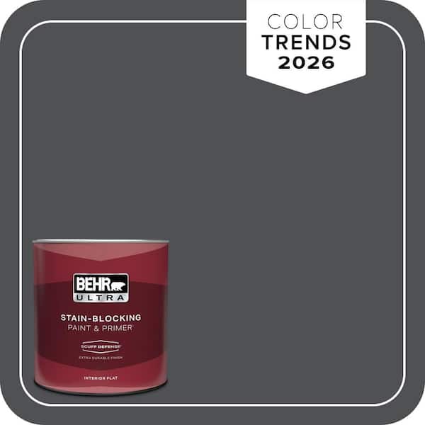BEHR ULTRA 1 qt. #PPU18-01 Cracked Pepper Extra Durable Flat Interior Paint & Primer