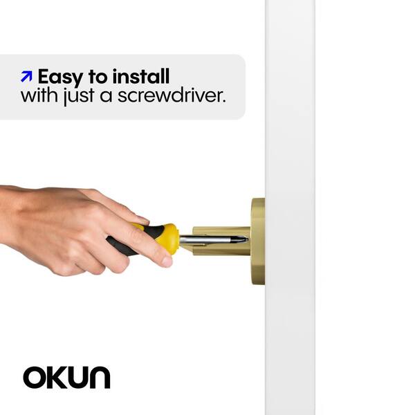 Okun Valli Metal Brushed Champagne Gold Dummy Door Handle with