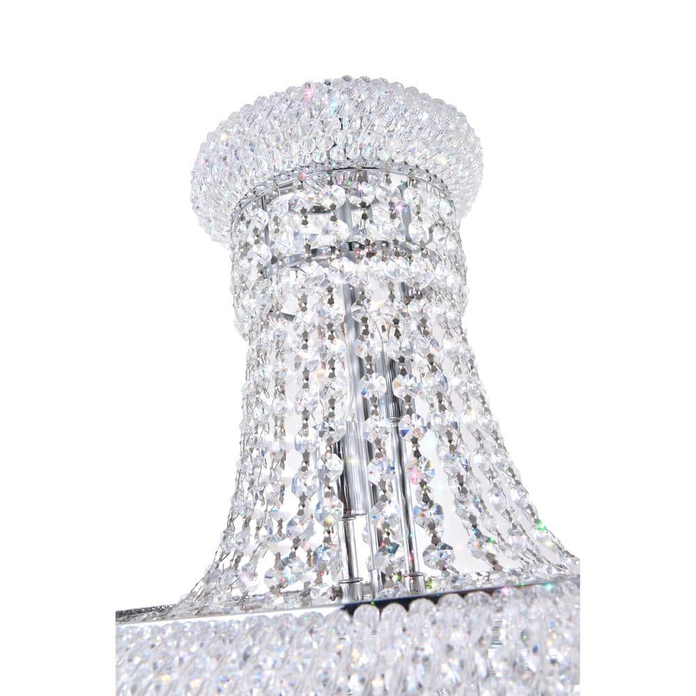 Empire 18" Chrome and Crystal 8-Light Chandelier