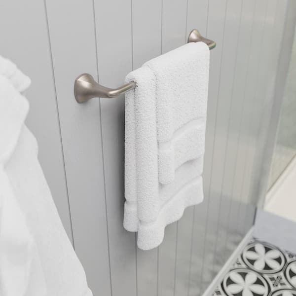 Ladera 18 in. Towel Bar in Spot Defense Brushed Nickel