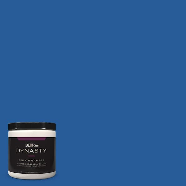 BEHR DYNASTY 8 oz. #P510-7 Beacon Blue One-Coat Hide Eggshell Enamel ...