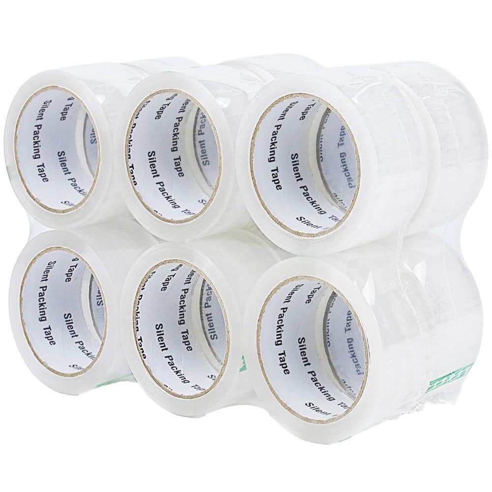 4.52 lbs. 12.05 x 7.99 x 3.82 in. Silent Noiseless Packing Tape 2.4mil Heavy Duty Clear, Shipping Moving Storage 12-Pack price history on PriceWatchPro