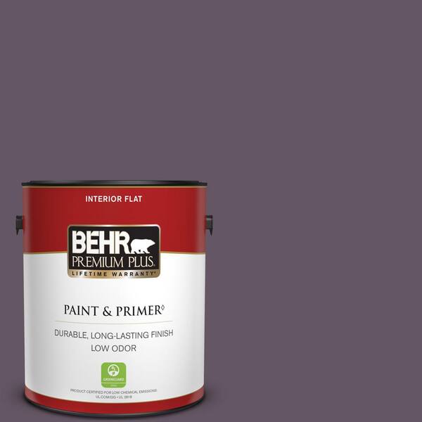 BEHR PREMIUM PLUS 1 gal. Home Decorators Collection #HDC-CL-03 Grand Grape Flat Low Odor Interior Paint & Primer
