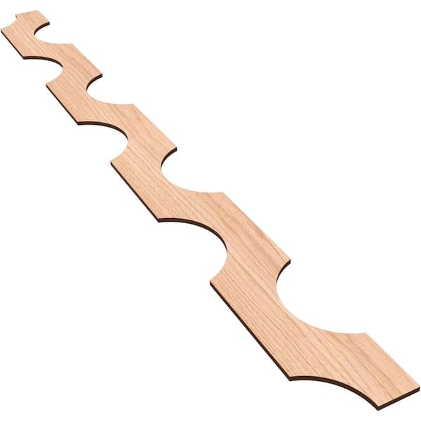 Ekena Millwork Pomeroy 47 in. H x 0.25 in. W Slatwall Panels in Hickory 12-Pack