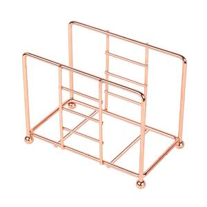 Copper Plated Metal Napkin Holder Kitchen Table Tissue Dispenser, 5-1/2 x 3-1/4" x 4-3/8" H