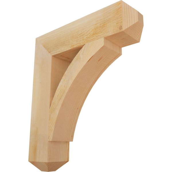 Ekena Millwork 6 in. x 30 in. x 26 in. Douglas Fir Thorton Craftsman Rough Sawn Bracket
