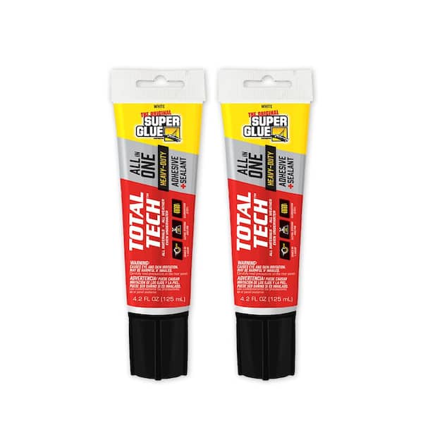 Super Glue Total Tech 4.2 fl. oz. Tube White All-In-One Adhesive and  Sealant (2-Pack) 11710602 - The Home Depot