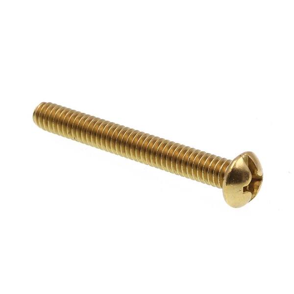 6 x 1-1/2 Flat Slotted Brass Wood Screw (200/Pkg.)