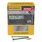 3-1/2 in. Green Exterior Self-Starting Star Flat-Head Wood Deck Screws #10 (5 lbs./280 pcs)