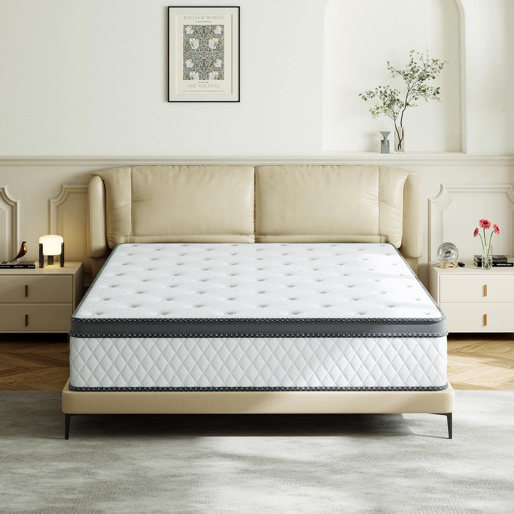 Babo Care Queen Size Medium Comfort Level Hybrid Mattress 12 In 