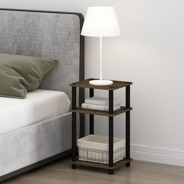 Furinno Just Columbia Walnut/Black 13.4 in W Nightstands