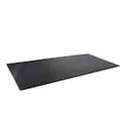 3 ft. x 6 ft. x 0.196 in. Black Rubber Fitness Utility Mat (18 sq.ft.)