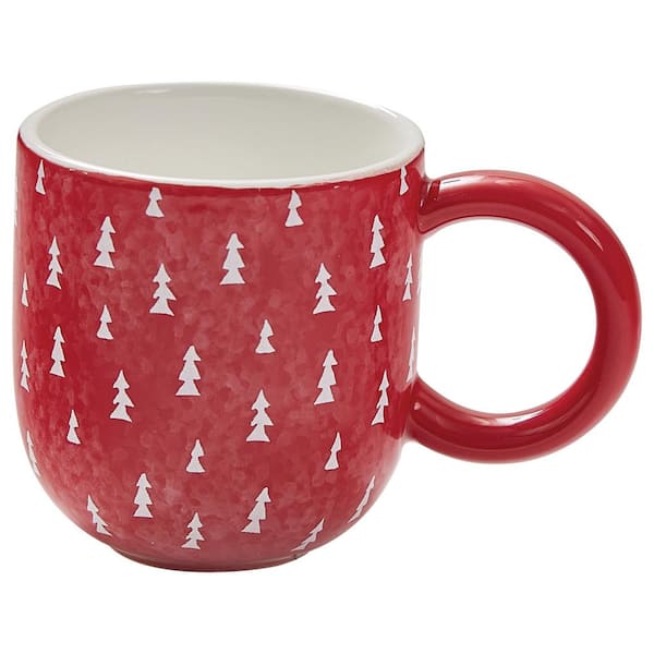 Cabin Sweet Cabin 16 oz. Red Stone Mug - (Set of 4)