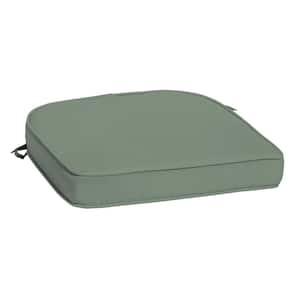 ProFoam 19 in. x 20 in. Sage Green Texture Rectangle Outdoor Chair Cushion