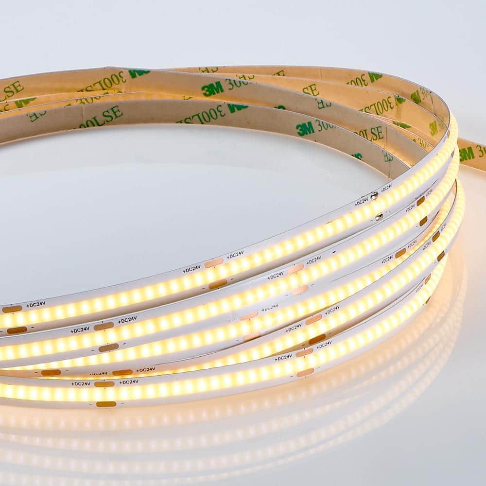 16.5 ft Warm White Dimmable LED Strip Light with Adhesive Backing