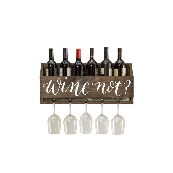 Del Hutson Designs Le Luxe "Wine Not" Wine Rack, Dark Walnut