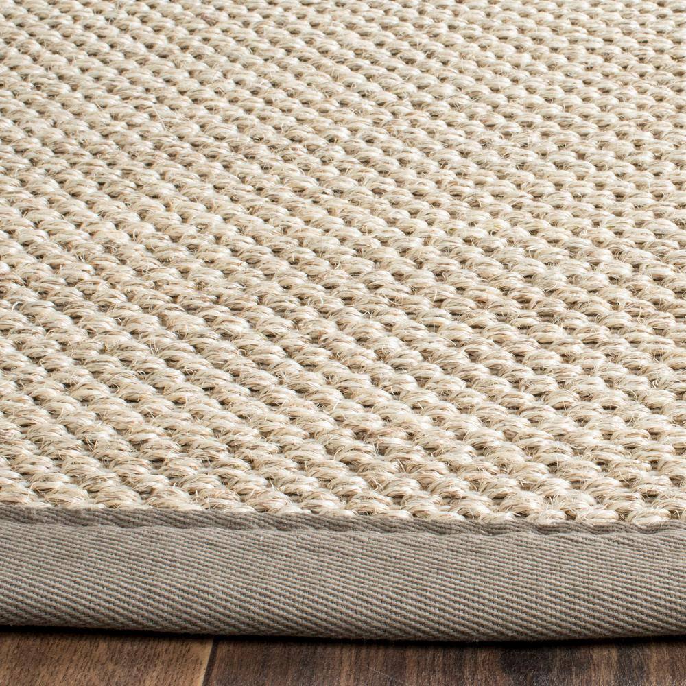 Handwoven Coastal Charm Gray Seagrass 6' x 9' Area Rug