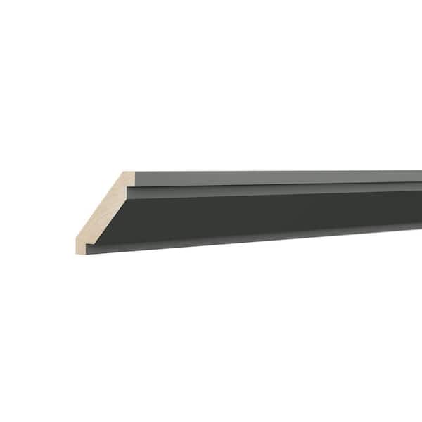 Hampton Bay Designer Series Storm Gray 3 in. x 96 in. x 0.625 in. Shaker Crown Molding