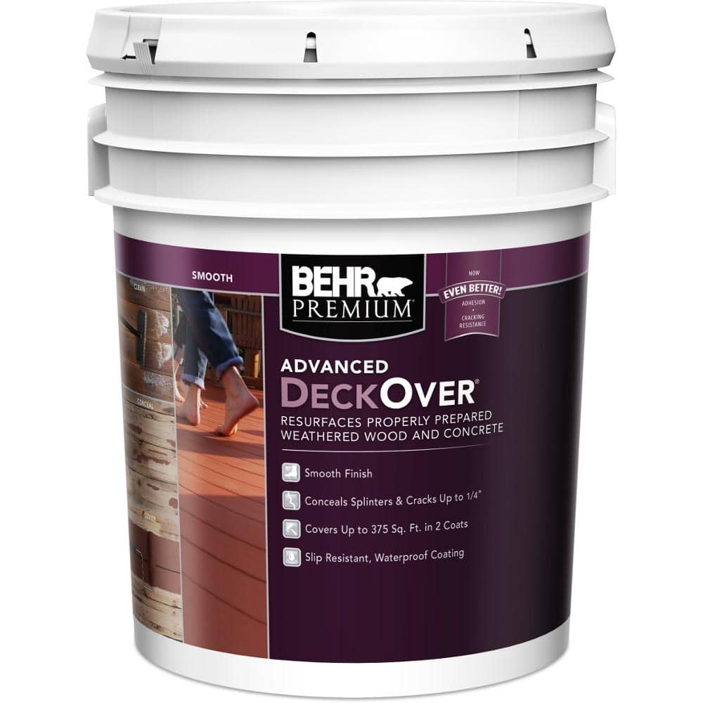 BEHR Premium Advanced DeckOver 5 gal. Smooth Solid Color Exterior Wood and Concrete Coating
