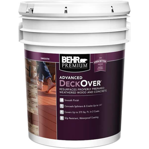 BEHR Premium Advanced DeckOver 5 gal. Smooth Solid Color Exterior Wood and Concrete Coating