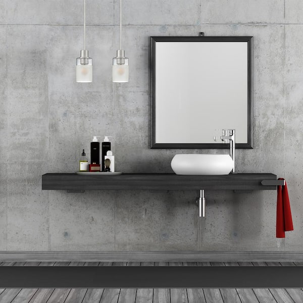 Cedar Lane 60-Watt 1-Light Brushed Nickel Modern Pendant Light with Clear and Etched Glass Shade and No Bulbs Included