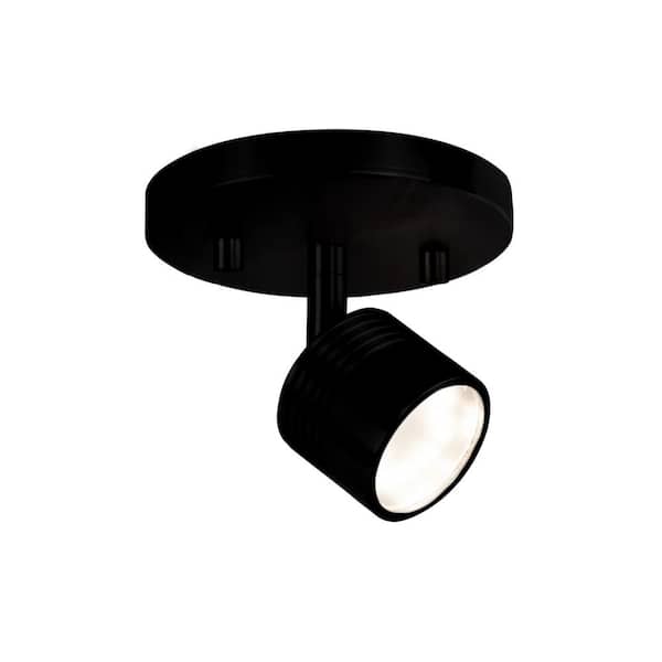 Lyra 6 in. 1 Light 6-Watt Black Integrated LED Track Light