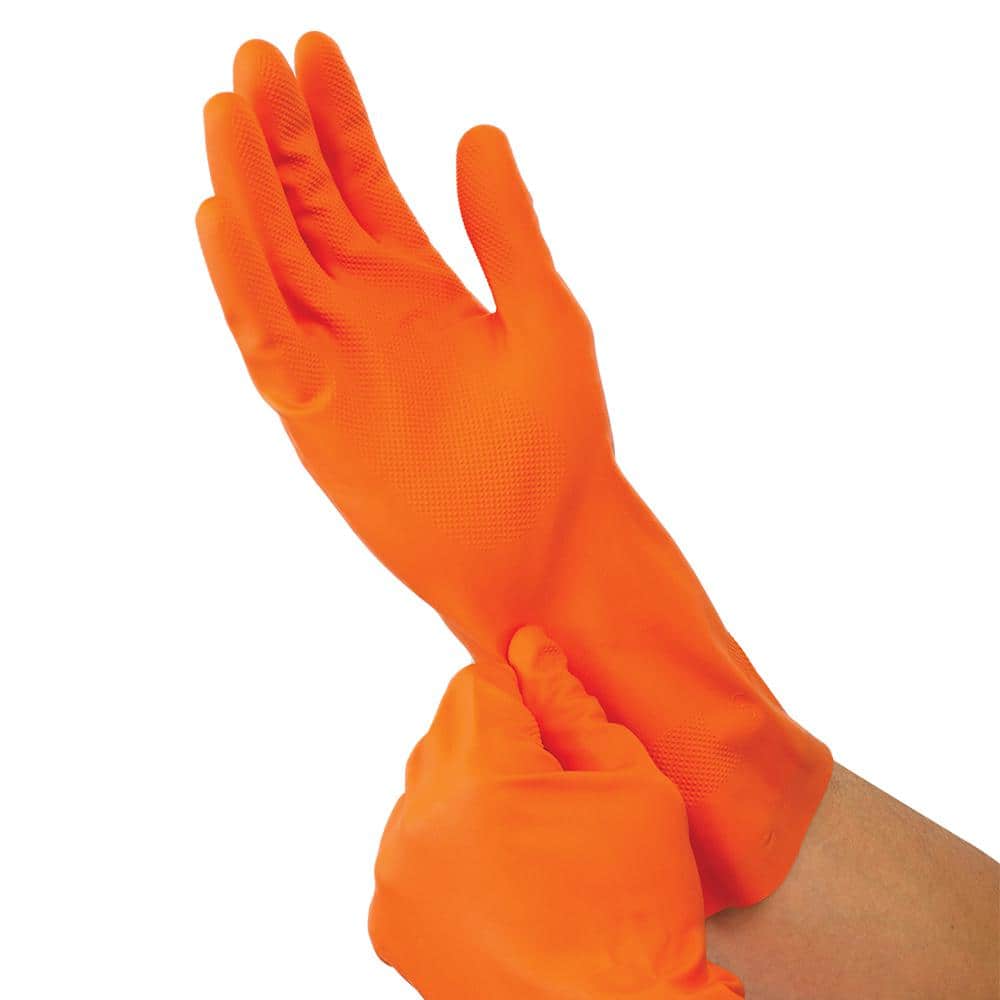 HDX ORANGE NITRILE LONG GLOVE
