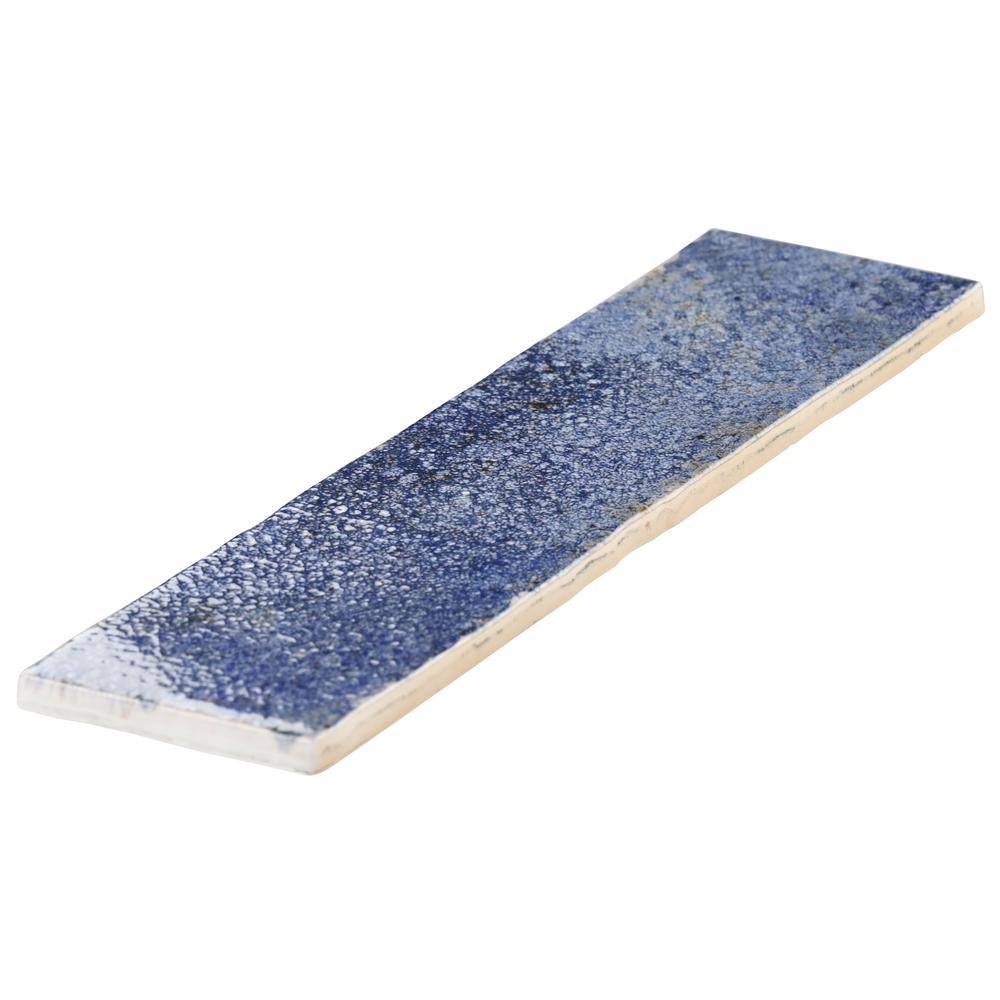 Vandalay Polished Blue 3x12 Subway Tile for Wall and Bath