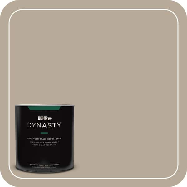 BEHR DYNASTY 1 qt. #MQ2-20 Safari Chic One-Coat Hide Semi-Gloss Enamel Interior Stain-Blocking Paint and Primer