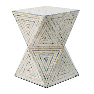 Yellow, Blue Non-Upholstered Stool
