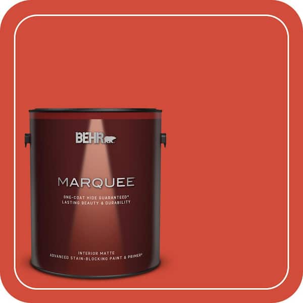BEHR MARQUEE 1 gal. #S-G-190 Red Hot Matte Interior Paint & Primer