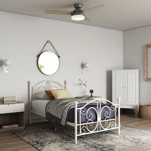 Bombay White Twin Bed Frame