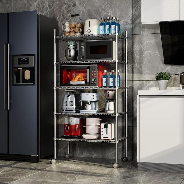 five tiers industrial stainless steel kitchen