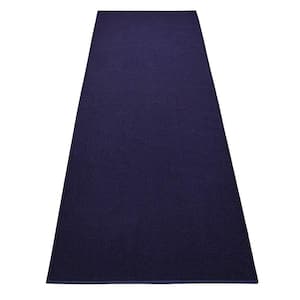 Solid Navy Color 36 in. x 31.5" Indoor Landing Mat Stair Tread Cover Slip Resistant Backing Set of 1