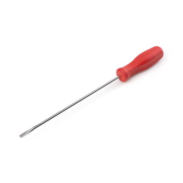 TEKTON Long 3/16 Inch Slotted Hard-Handle Screwdriver (Chrome Blade)