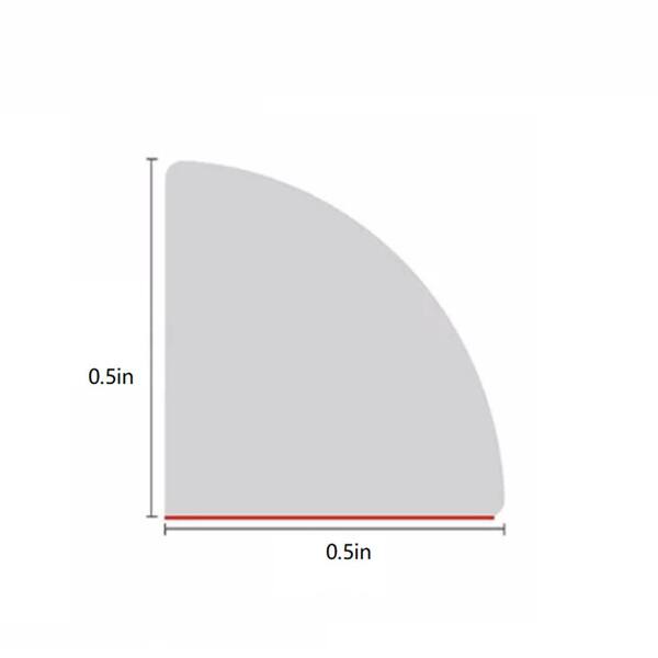Wellco 1/2 in. Dia x 20 ft. L x 1/2 in. W Quarter Round PVC