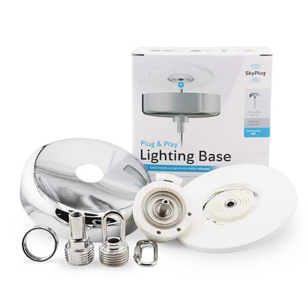 SkyPlug 5 in. Polished Chrome Plug and Play Lighting Base - Carina