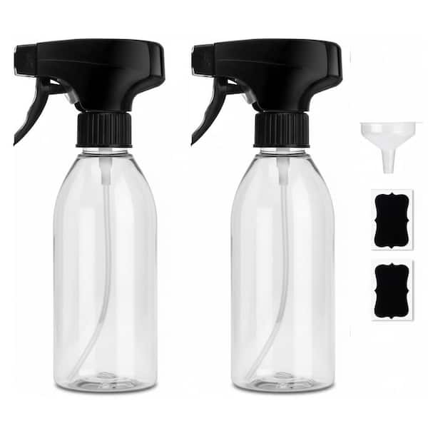 10 fl. Oz. Food-Grade Plastic Clear Oil Sprayer Bottle 2-Pack, Refillable Oil Dispenser for Cooking, Grilling, Baking