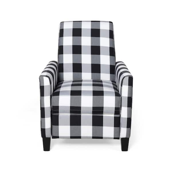 Noble House Foxhill Black Checkerboard No Additional Features Recliner