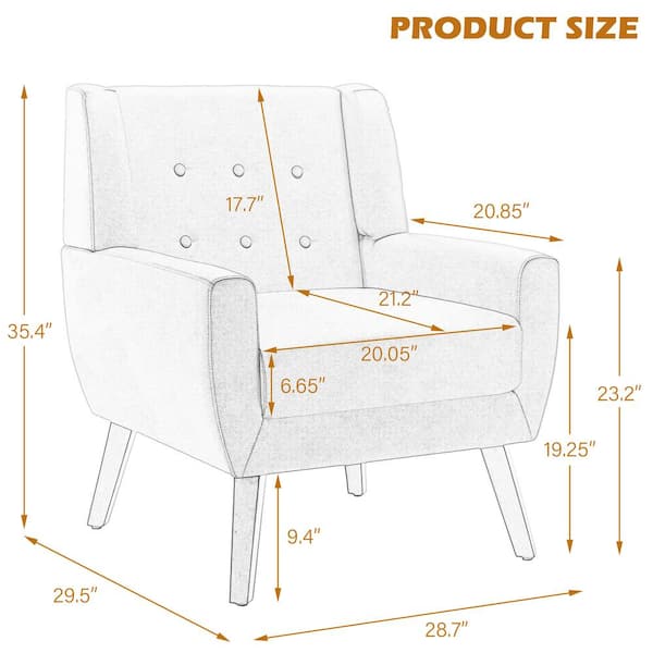 Uixe Coffee PU Leather Upholstery Arm Chair (Set of 1) SF0003-P-CF