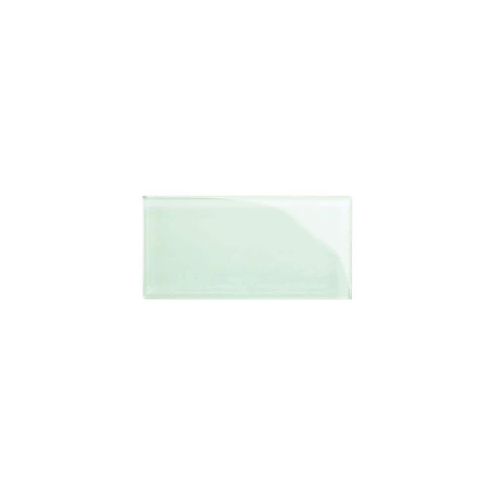 Winter Sage 3 in. x 6 in. x 8mm Glass Subway Tile Sample price history on PriceWatchPro