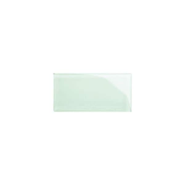 Winter Sage 3 in. x 6 in. x 8mm Glass Subway Tile Sample