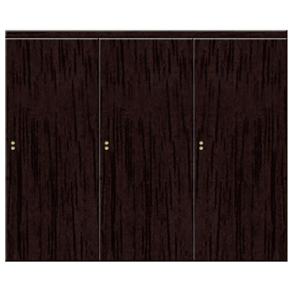 90 in. x 80 in. Smooth Flush Espresso Solid Core MDF Interior Closet Sliding Door with Matching Trim price history on PriceWatchPro