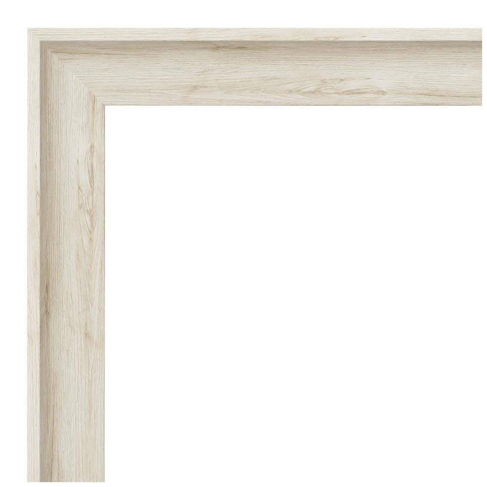 Regal Birch Cream 33" x 27" Rectangular Wood Wall Mirror