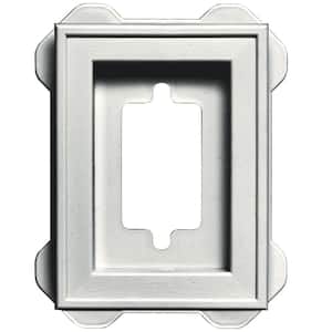 5 in. x 6.75 in. #123 White Recessed Mini Universal Mounting Block